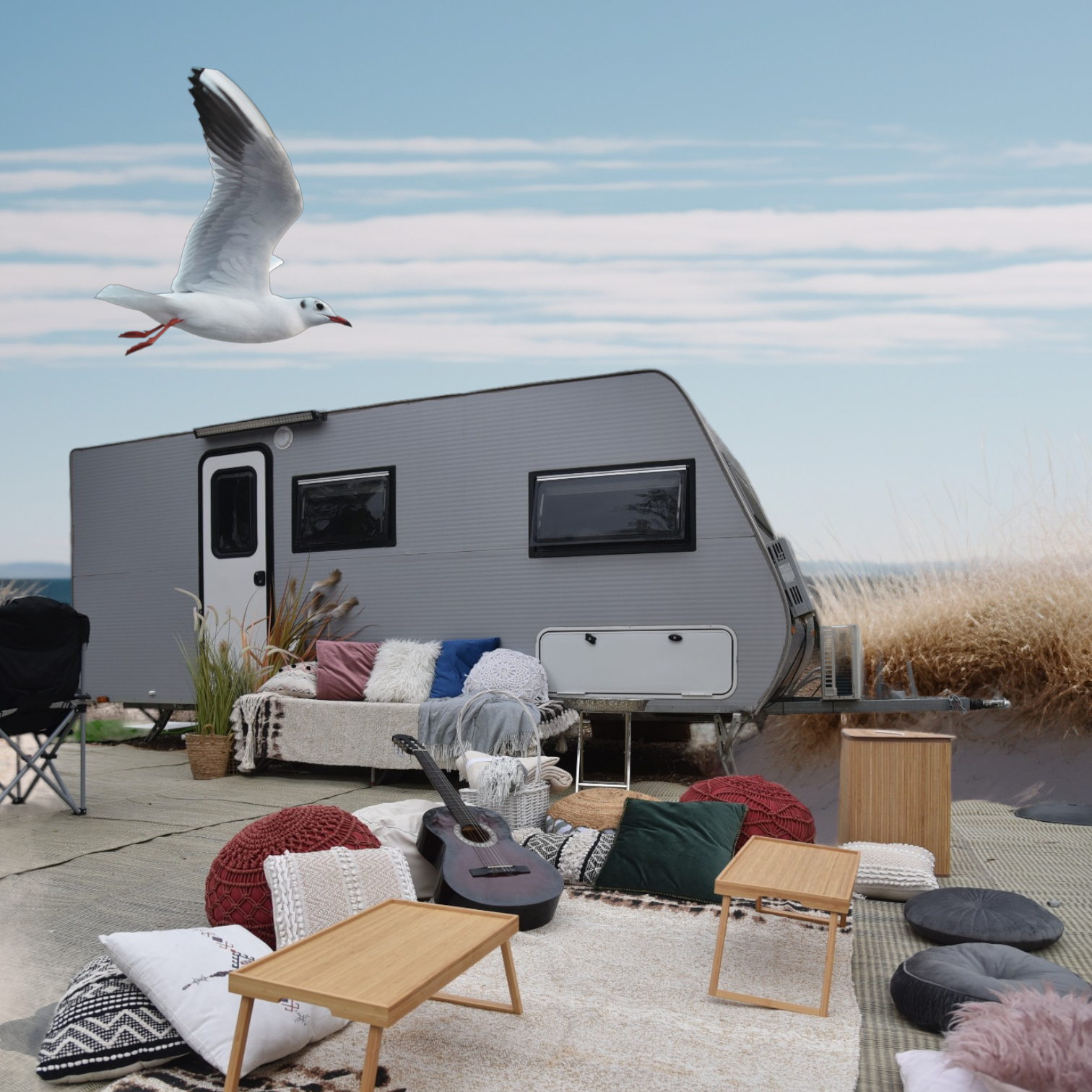 פקאן השכרת קרוואן בחוף ים